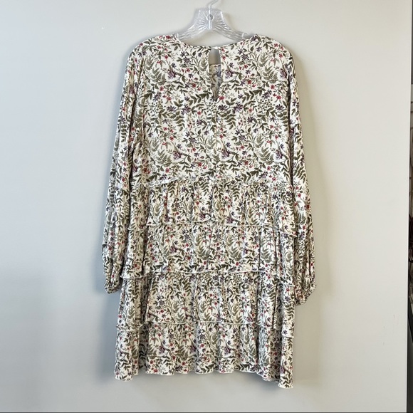 URBAN OUTFITTERS Rachele Tiered Ruffle Long Sleeve Babydoll Dress ✨ - Picture 4 of 7